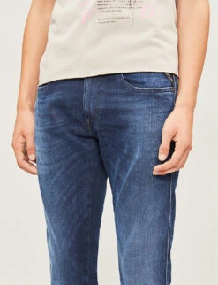 Replay Anbass Hyperflex Clouds Slim Stretch-denim Jeans -Selfidges Launches 362 3000119 M914000661E01 DARKBLUE ALT03
