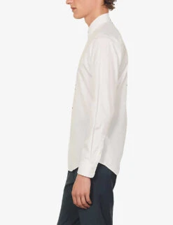 Sandro Slim-fit Cotton-poplin Shirt -Selfidges Launches 74 10081 SHPCM00238 NATURELS ALT02