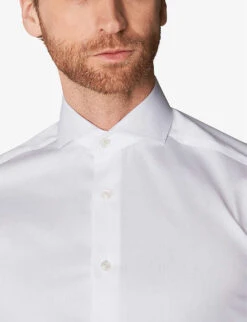 ETON Slim-fit Single-cuff Cotton-twill Shirt -Selfidges Launches 847 10065 300073511 WHITE ALT03
