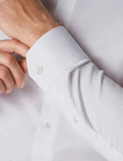 ETON Slim-fit Single-cuff Cotton-twill Shirt -Selfidges Launches 847 10065 300073511 WHITE ALT05