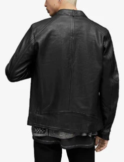 AllSaints Cora Leather Bomber Jacket -Selfidges Launches 948 10136 ML014P JETBLACK ALT03