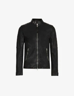 AllSaints Cora Leather Bomber Jacket