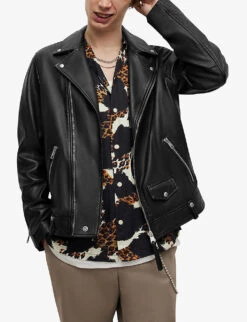 AllSaints Milo Leather Biker Jacket -Selfidges Launches 948 10136 ML025N BLACK ALT02