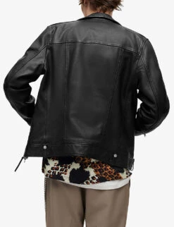 AllSaints Milo Leather Biker Jacket -Selfidges Launches 948 10136 ML025N BLACK ALT03