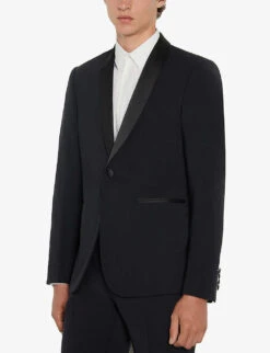 Sandro Shawl-collar Wool Tuxedo Jacket -Selfidges Launches R00059578 NAVYBLUE ALT02