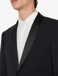 Sandro Shawl-collar Wool Tuxedo Jacket -Selfidges Launches R00059578 NAVYBLUE ALT03