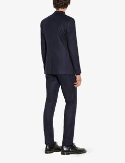 Sandro Single-breasted Wool-flannel Jacket 10 Sandro Single-breasted Wool-flannel Jacket -Selfidges Launches R03630676 NOIRGRIS ALT03