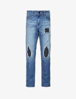 Busted Biker Ripped Slim-fit Jeans