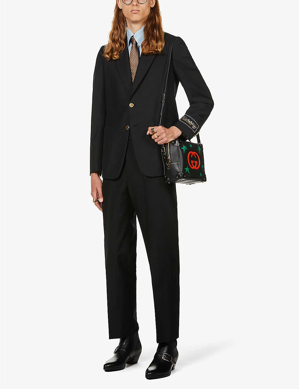 Gucci Firenze Peak-lapel Cotton, Mohair And Wool-blend Blazer 4 Gucci Firenze Peak-lapel Cotton, Mohair And Wool-blend Blazer - Image 2