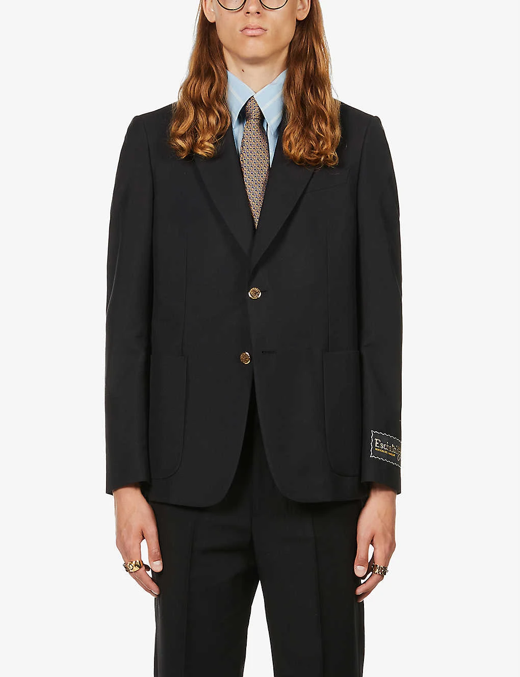 Gucci Firenze Peak-lapel Cotton, Mohair And Wool-blend Blazer 5 Gucci Firenze Peak-lapel Cotton, Mohair And Wool-blend Blazer - Image 3