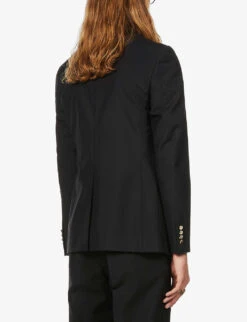 Gucci Firenze Peak-lapel Cotton, Mohair And Wool-blend Blazer 10 Gucci Firenze Peak-lapel Cotton, Mohair And Wool-blend Blazer -Selfidges Launches R03765520 BLACK ALT03