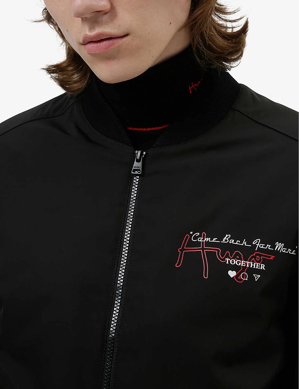 Hugo Snake-and-logo-print Recycled Polyester-blend Bomber Jacket 6 Hugo Snake-and-logo-print Recycled Polyester-blend Bomber Jacket - Image 4