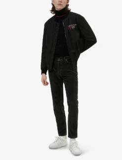 Hugo Snake-and-logo-print Recycled Polyester-blend Bomber Jacket 11 Hugo Snake-and-logo-print Recycled Polyester-blend Bomber Jacket -Selfidges Launches R03788598 BLACK ALT04