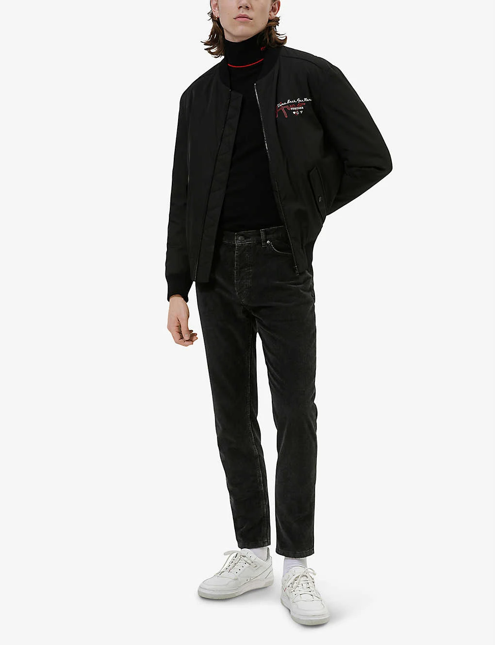 Hugo Snake-and-logo-print Recycled Polyester-blend Bomber Jacket 7 Hugo Snake-and-logo-print Recycled Polyester-blend Bomber Jacket - Image 5