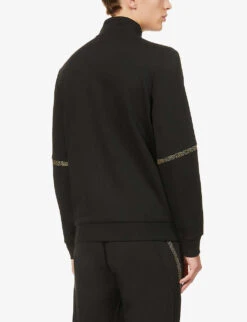 Boss Logo-embroidered Printed Zip Jersey Jacket -Selfidges Launches R03789408 BLACK ALT03