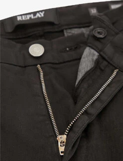 Replay Benni Hyperflex Straight-fit Straight-leg Stretch-denim Chino -Selfidges Launches R03789927 BLACK ALT06