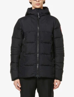 Canada Goose Hybridge Funnel-neck Shell-down Hooded Jacket -Selfidges Launches R03800039 BLACK ALT02
