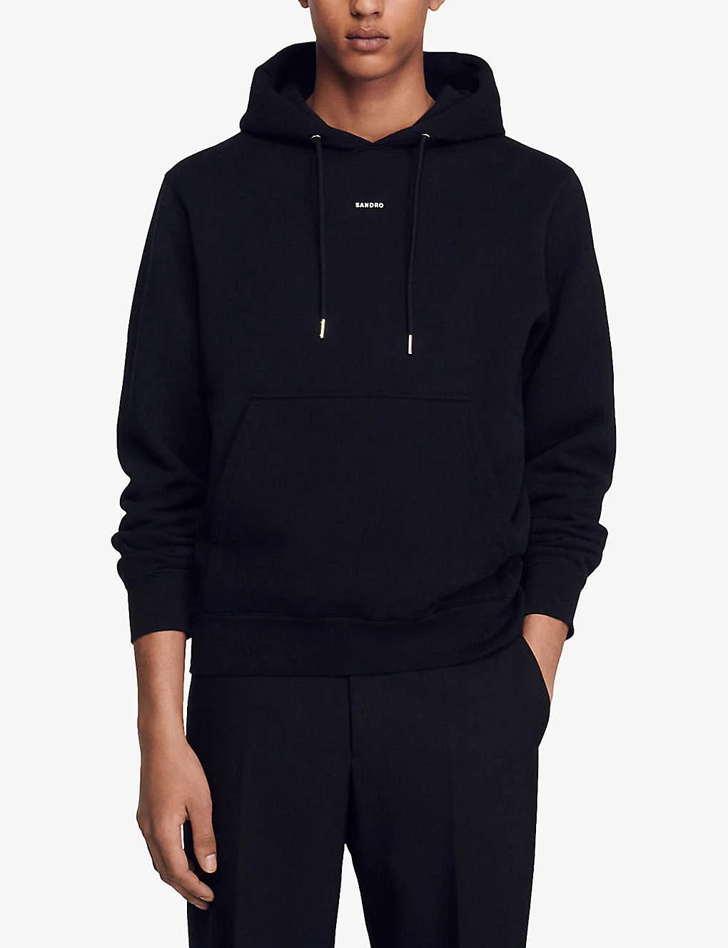 Sandro Logo-embroidered Organic Cotton-jersey Hoody 4 Sandro Logo-embroidered Organic Cotton-jersey Hoody - Image 3