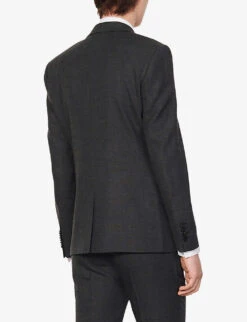 Sandro Legacy Single-breasted Wool Blazer -Selfidges Launches R03851777 NOIRGRIS ALT03
