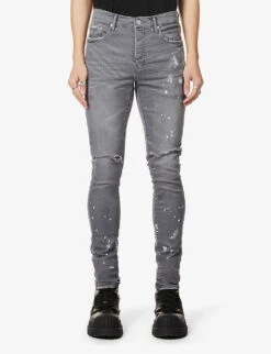 Ripped Slim-fit Skinny Stretch-denim Jeans -Selfidges Launches R03857863 GREY ALT02