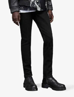 AllSaints Cigarette Tapered Stretch-denim Skinny Jeans 9 AllSaints Cigarette Tapered Stretch-denim Skinny Jeans -Selfidges Launches R03861338 JETBLACK ALT02