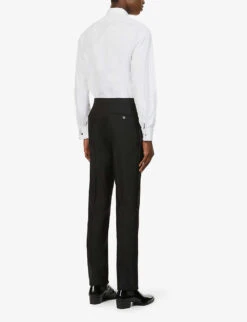 CORNELIANI Single-breasted Regular-fit Wool Tuxedo Suit -Selfidges Launches R03868070 BLACK ALT04