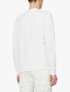 Hugo Logo-print Cotton-jersey Sweatshirt -Selfidges Launches R03870798 WHITE ALT03