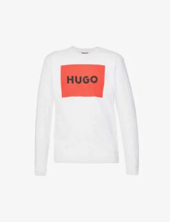 Hugo Logo-print Cotton-jersey Sweatshirt