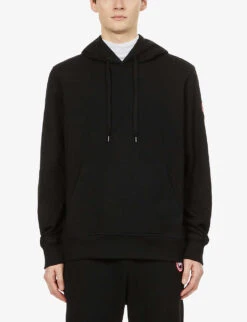 Canada Goose Huron Relaxed-fit Cotton-jersey Hoody -Selfidges Launches R03875518 BLACK ALT02