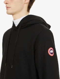 Canada Goose Huron Relaxed-fit Cotton-jersey Hoody -Selfidges Launches R03875518 BLACK ALT04