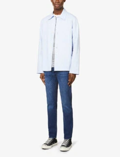 FRAME L’Homme Slim-fit Slim-leg Cotton-blend Denim Jeans -Selfidges Launches R03879691 NIAGARA ALT01