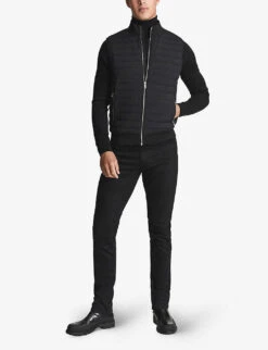 Reiss Pluto Quilted High-neck Cotton-blend Gilet -Selfidges Launches R03895363 BLACK ALT01
