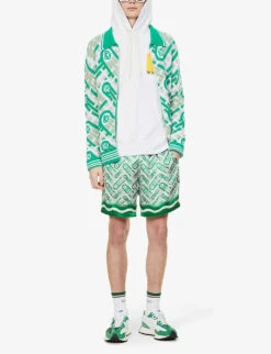 Casablanca Logo-print Organic-cotton Hoody -Selfidges Launches R03900320 LOGOPATCH ALT01