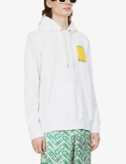 Casablanca Logo-print Organic-cotton Hoody -Selfidges Launches R03900320 LOGOPATCH ALT02