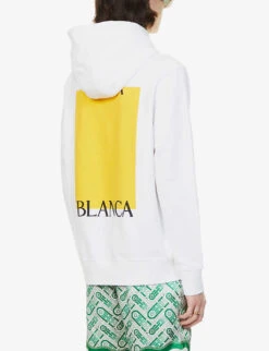 Casablanca Logo-print Organic-cotton Hoody -Selfidges Launches R03900320 LOGOPATCH ALT03