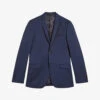 Ted Baker Perthjs Single-breasted Wool Suit Jacket -Selfidges Launches R03907676 NAVY M
