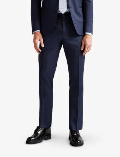 Ted Baker Sinjts Slim-fit Wool-blend Trousers -Selfidges Launches R03908552 NAVY ALT02