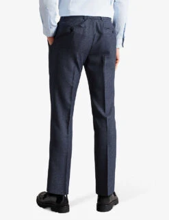 Ted Baker Cleets Slim-fit Mid-rise Wool-blend Suit Trousers -Selfidges Launches R03908554 NAVY ALT03