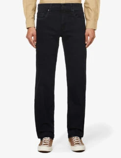 7 For All Mankind Standard Luxe Performance Regular-fit Straight Stretch-denim Jeans -Selfidges Launches R03923261 DARKBLUE ALT02