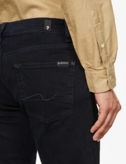 7 For All Mankind Standard Luxe Performance Regular-fit Straight Stretch-denim Jeans -Selfidges Launches R03923261 DARKBLUE ALT05