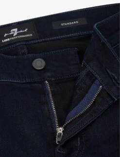 7 For All Mankind Standard Luxe Performance Regular-fit Straight Stretch-denim Jeans -Selfidges Launches R03923261 DARKBLUE ALT06