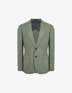Reiss Attire Slim-fit Wool-blend Blazer