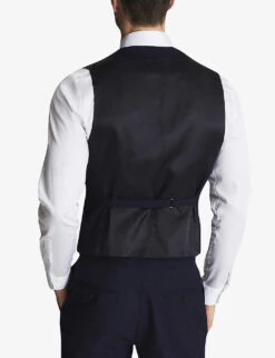 Reiss Bold Slim-fit Wool Waistcoat -Selfidges Launches R03924757 NAVY ALT03