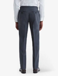 Reiss Fine Pressed-crease Wool Trousers -Selfidges Launches R03924850 AIRFORCEBLUE ALT03