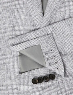 Reiss Lindhurst Checked Single-breasted Woven Blazer -Selfidges Launches R03925783 GREY ALT04