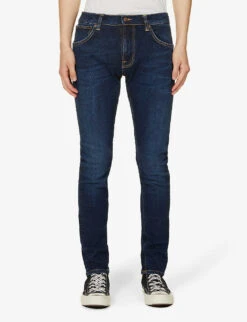 Nudie Jeans Tight Terry Regular-fit Tapered Jeans -Selfidges Launches R03944948 DARKSTEEL ALT02