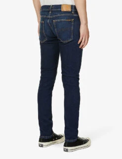 Nudie Jeans Tight Terry Regular-fit Tapered Jeans -Selfidges Launches R03944948 DARKSTEEL ALT03