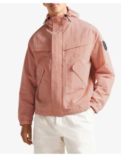 Ted Baker Brand-patch Relaxed-fit Shell Hooded Jacket 8 Ted Baker Brand-patch Relaxed-fit Shell Hooded Jacket -Selfidges Launches R03946258 MIDPINK ALT02