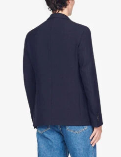 Sandro Unstructured Single-breasted Jersey Suit Jacket 10 Sandro Unstructured Single-breasted Jersey Suit Jacket -Selfidges Launches R03947830 BLEUS ALT03