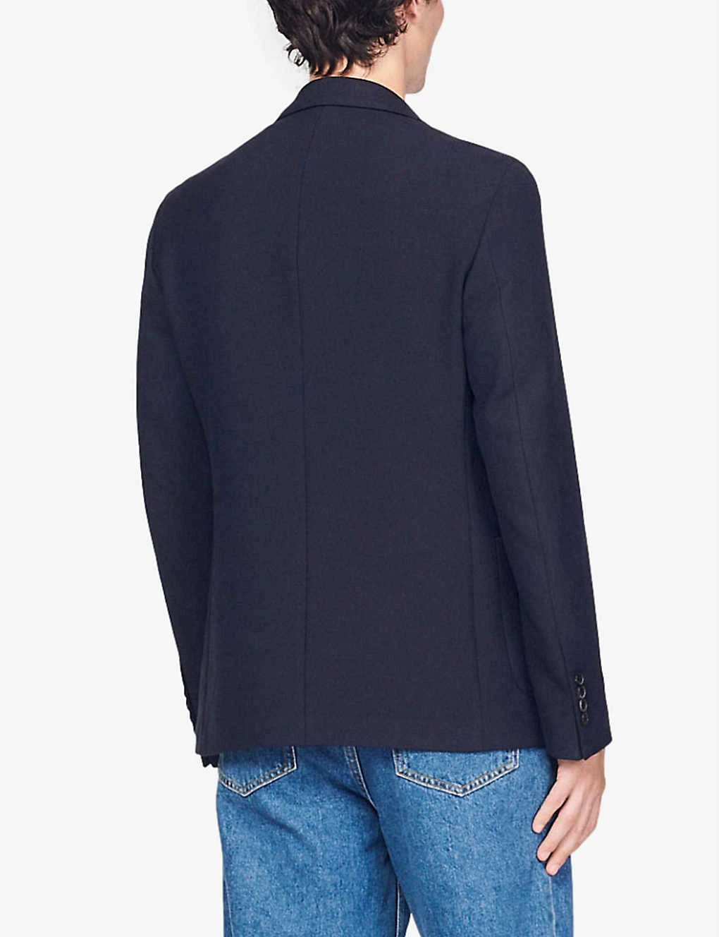 Sandro Unstructured Single-breasted Jersey Suit Jacket 6 Sandro Unstructured Single-breasted Jersey Suit Jacket - Image 4